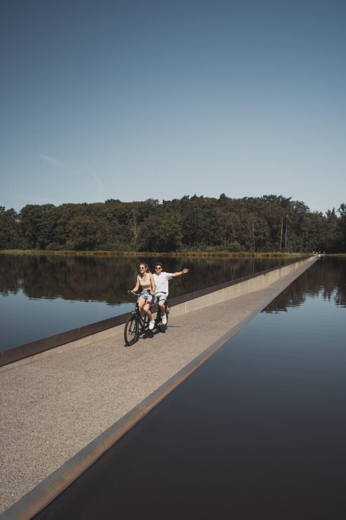 Cycling through water in Limburg