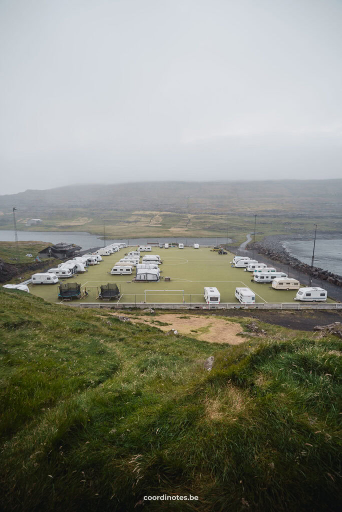 The football field campsite in Eiði