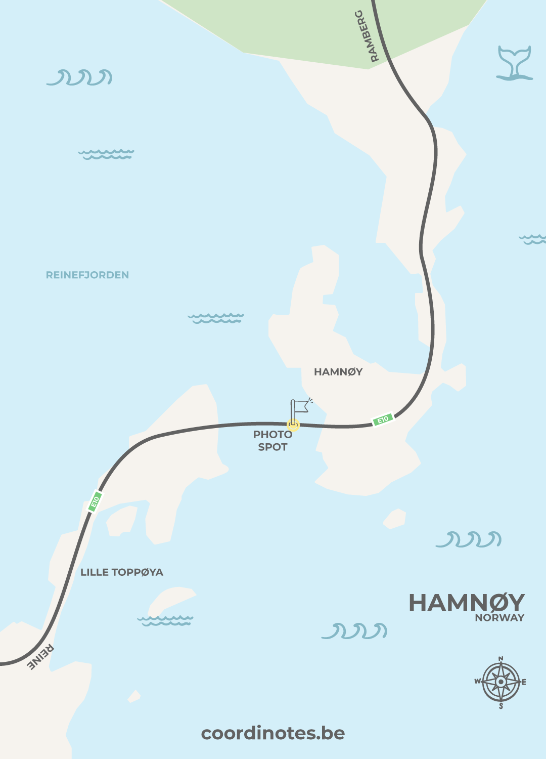 Map for the Hamnøy photo spot