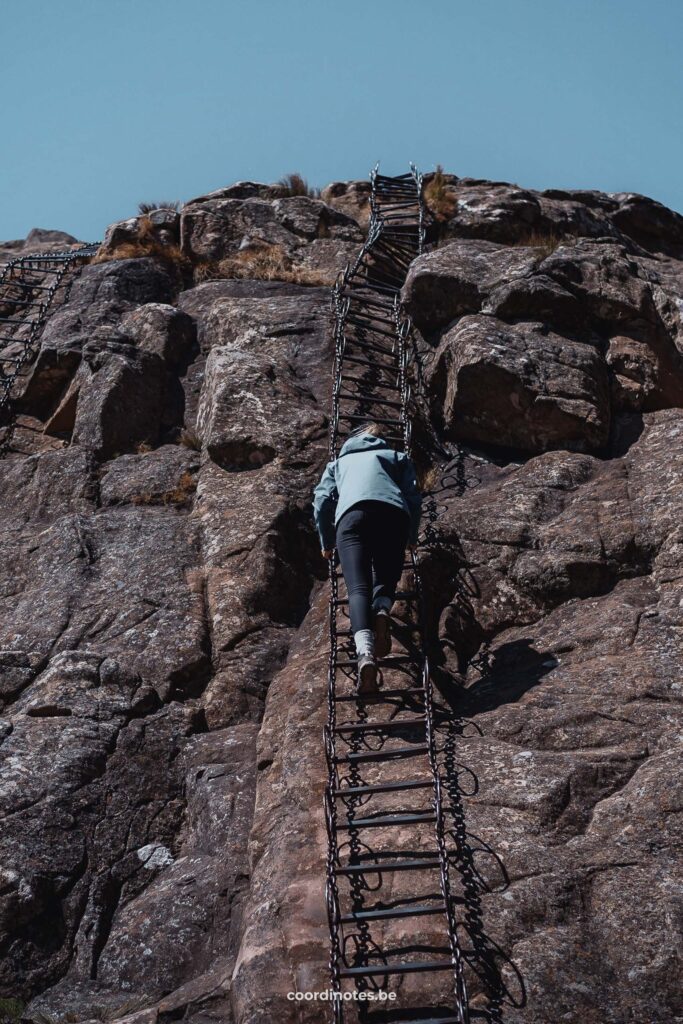 You have to climb a ladder during the hike