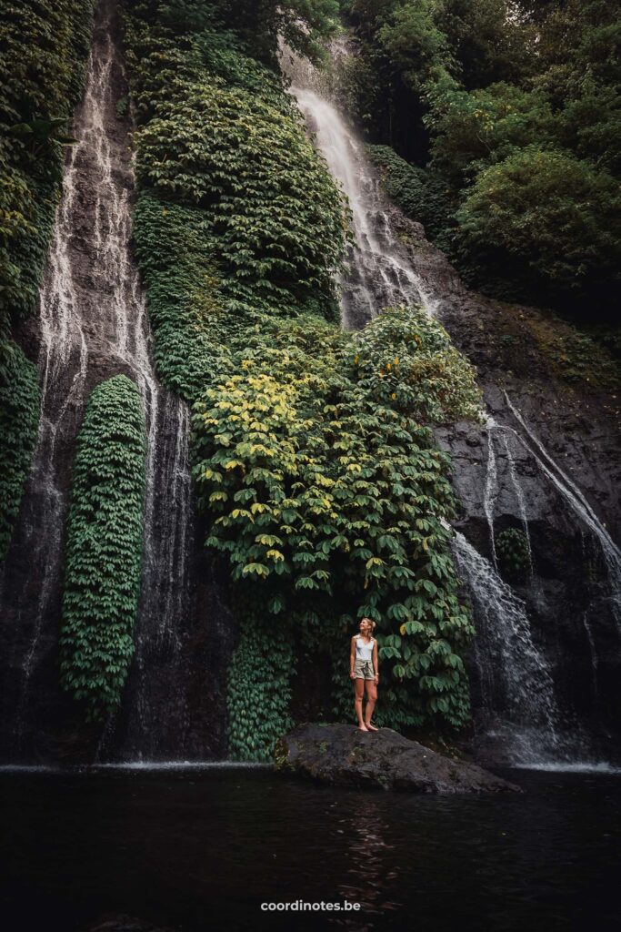 The Banyumala Twin Waterfall near Munduk in Bali