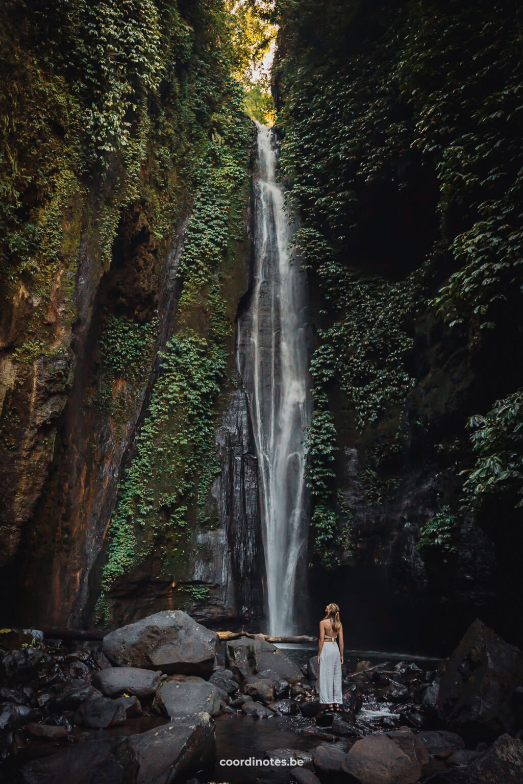 Hidden waterfall in Bali