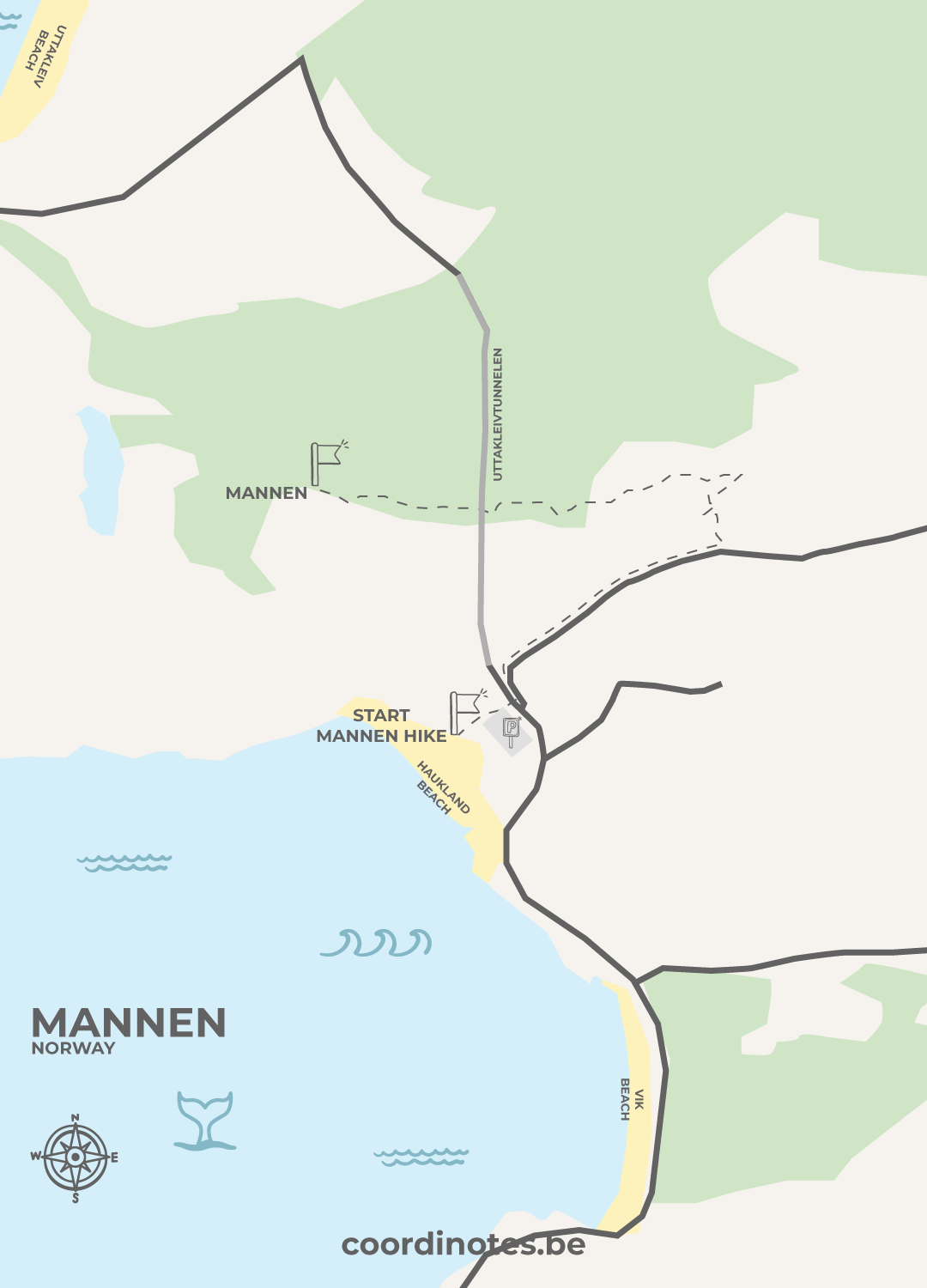 Map about Mannen Hike
