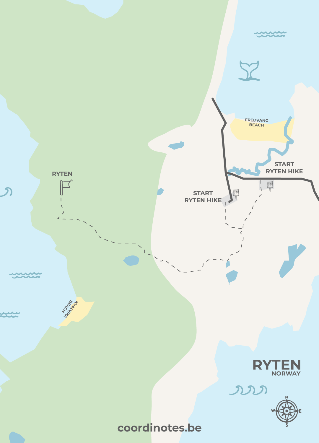 Map for the Ryten hike